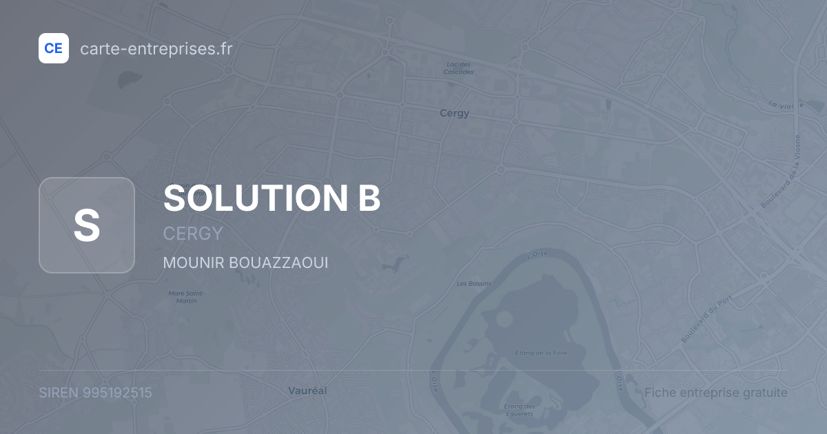 SOLUTION B — 995192515 — fiche entreprise