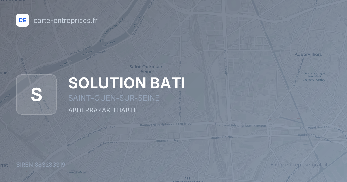 SOLUTION BATI — 883283319 — fiche entreprise