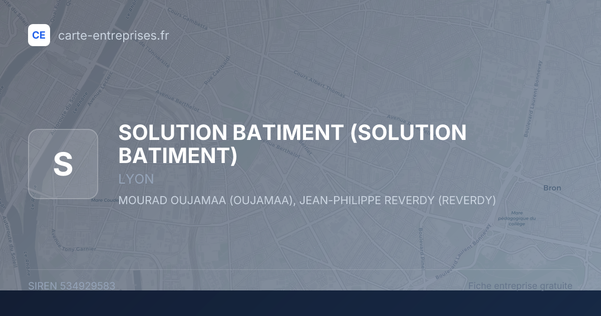 SOLUTION BATIMENT — 534929583 — fiche entreprise