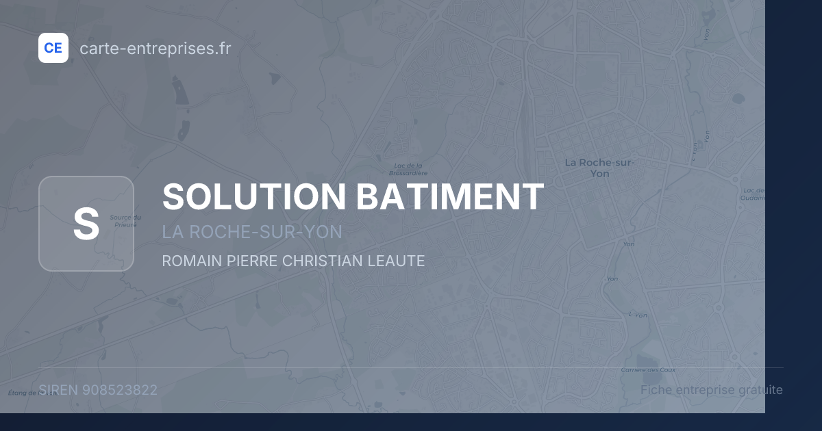 SOLUTION BATIMENT — 908523822 — fiche entreprise
