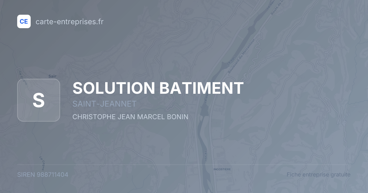 SOLUTION BATIMENT — 988711404 — fiche entreprise