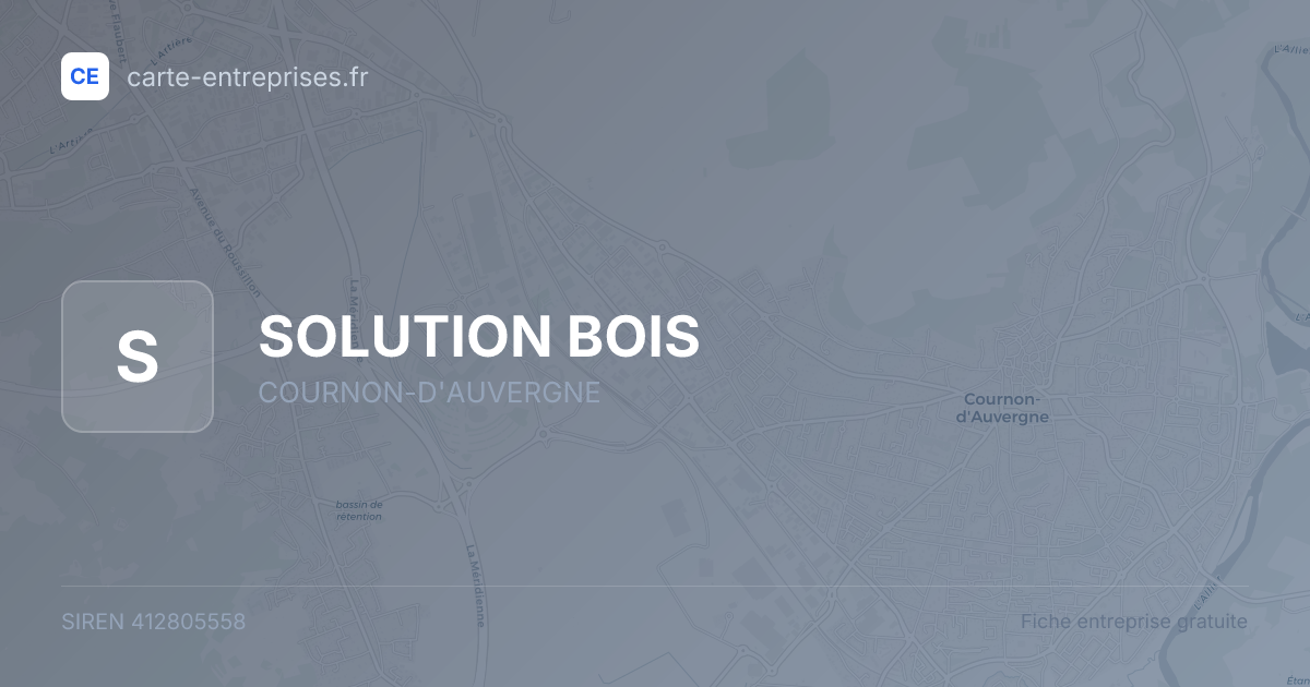 SOLUTION BOIS — 412805558 — fiche entreprise