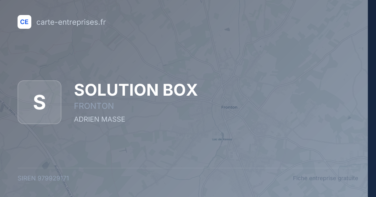 SOLUTION BOX — 979929171 — fiche entreprise