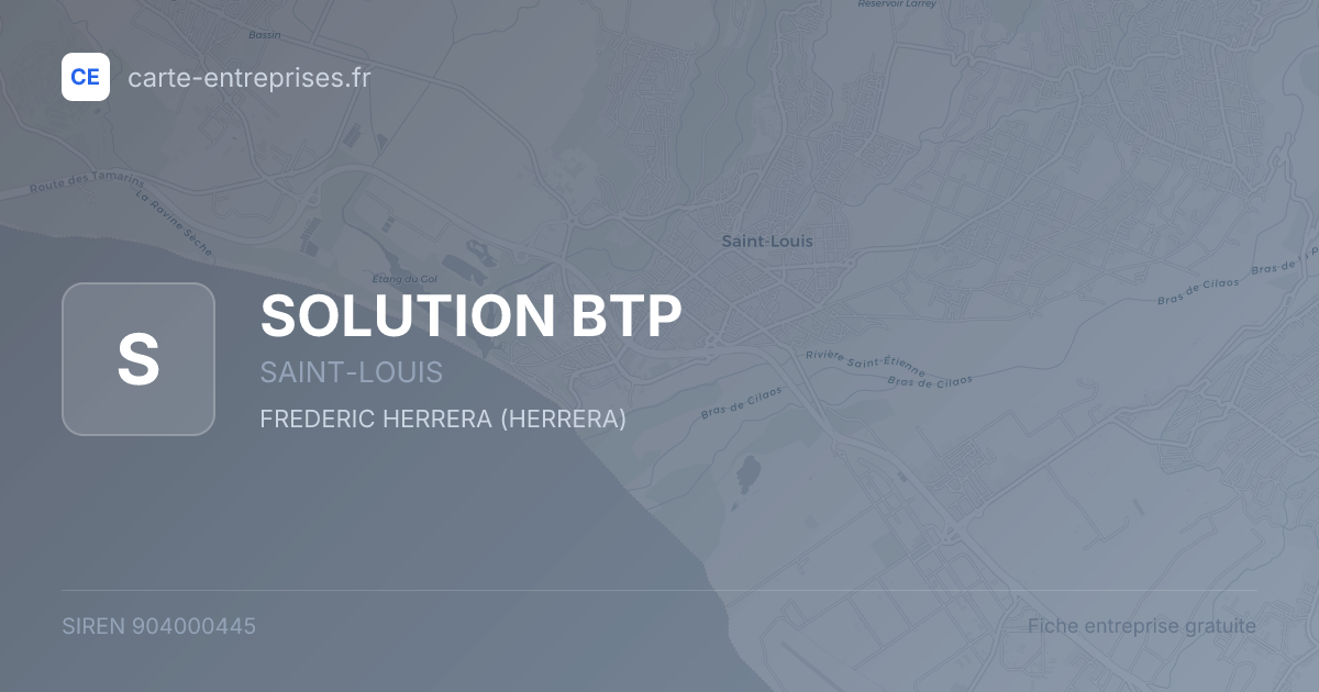SOLUTION BTP — 904000445 — fiche entreprise