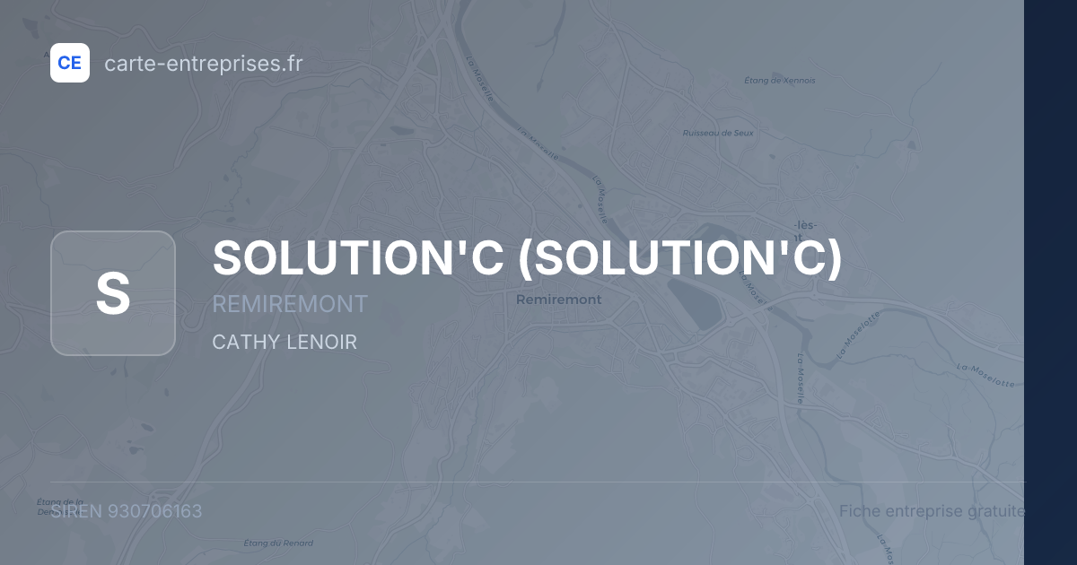SOLUTION'C — 930706163 — fiche entreprise