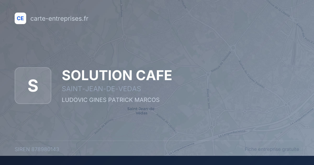SOLUTION CAFE — 878980143 — fiche entreprise