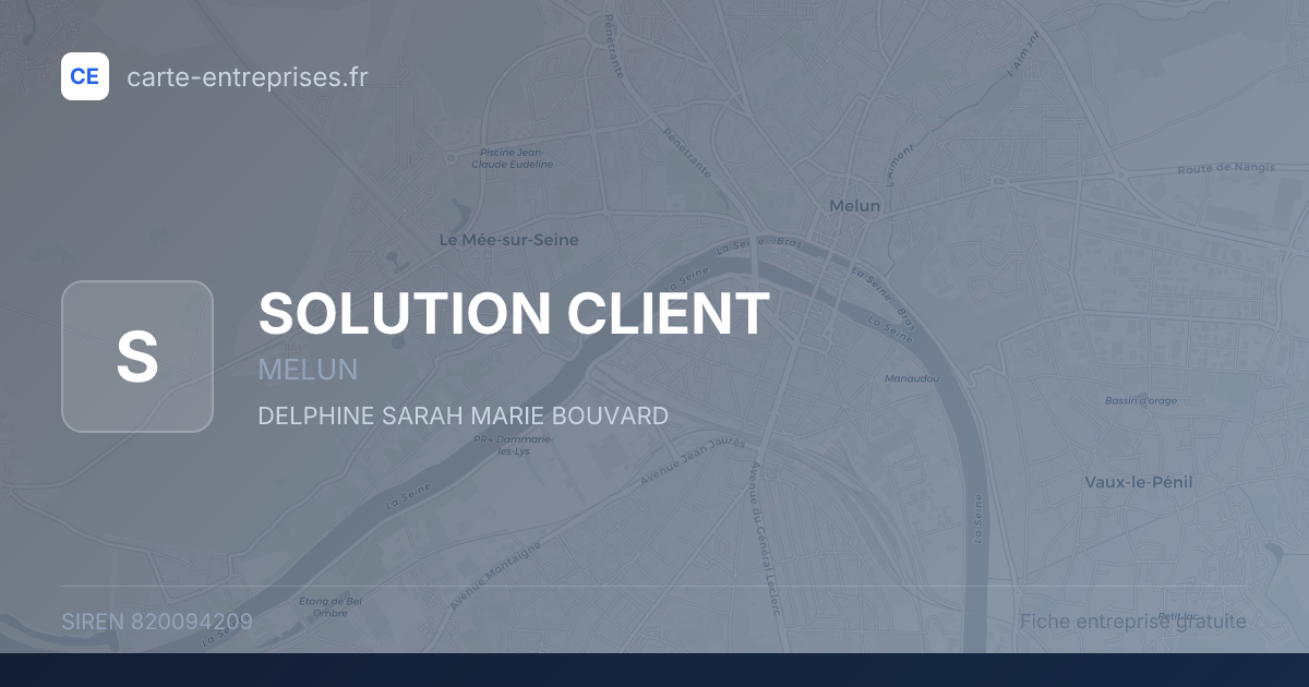 SOLUTION CLIENT — 820094209 — fiche entreprise