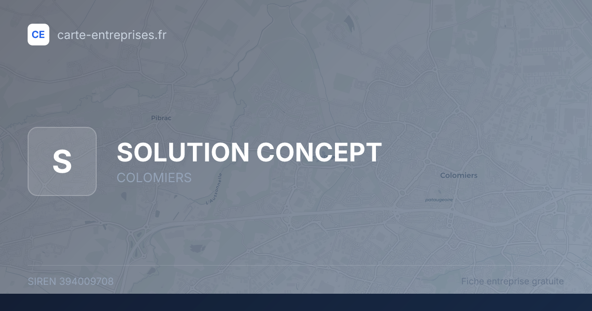 SOLUTION CONCEPT — 394009708 — fiche entreprise