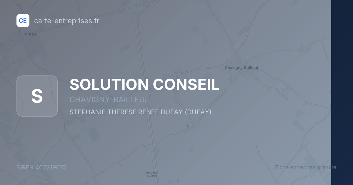 SOLUTION CONSEIL — 402219075 — fiche entreprise