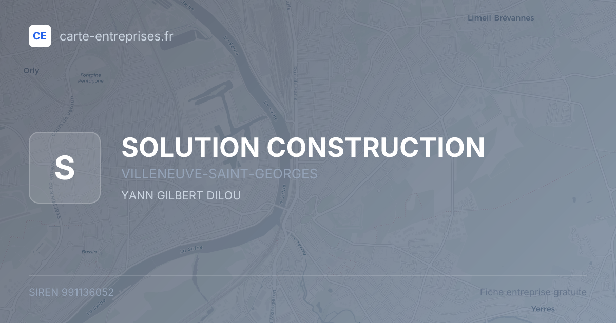 SOLUTION CONSTRUCTION — 991136052 — fiche entreprise
