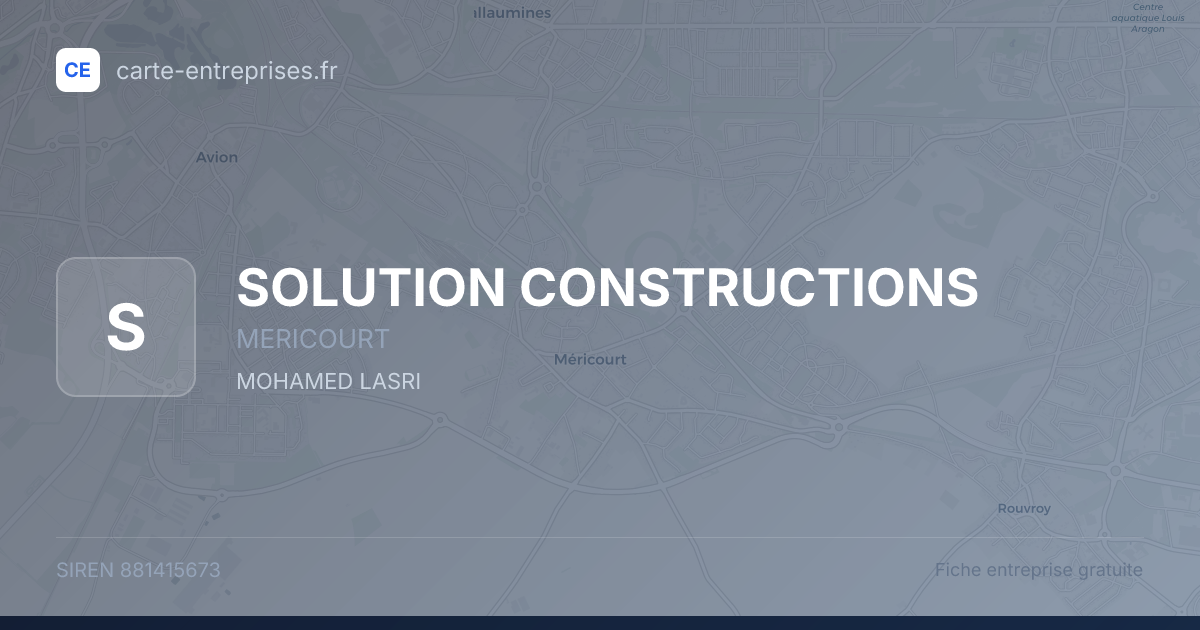 SOLUTION CONSTRUCTIONS — 881415673 — fiche entreprise