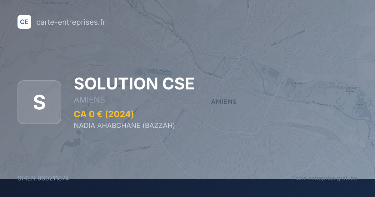 SOLUTION CSE — 980211874 — fiche entreprise