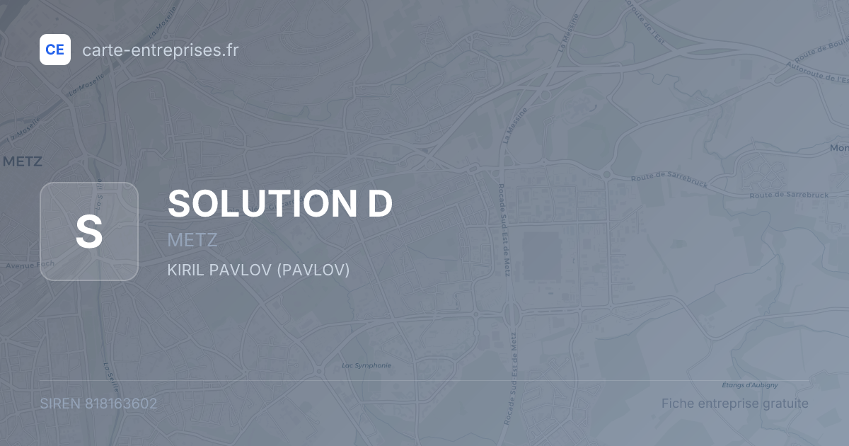 SOLUTION D — 818163602 — fiche entreprise
