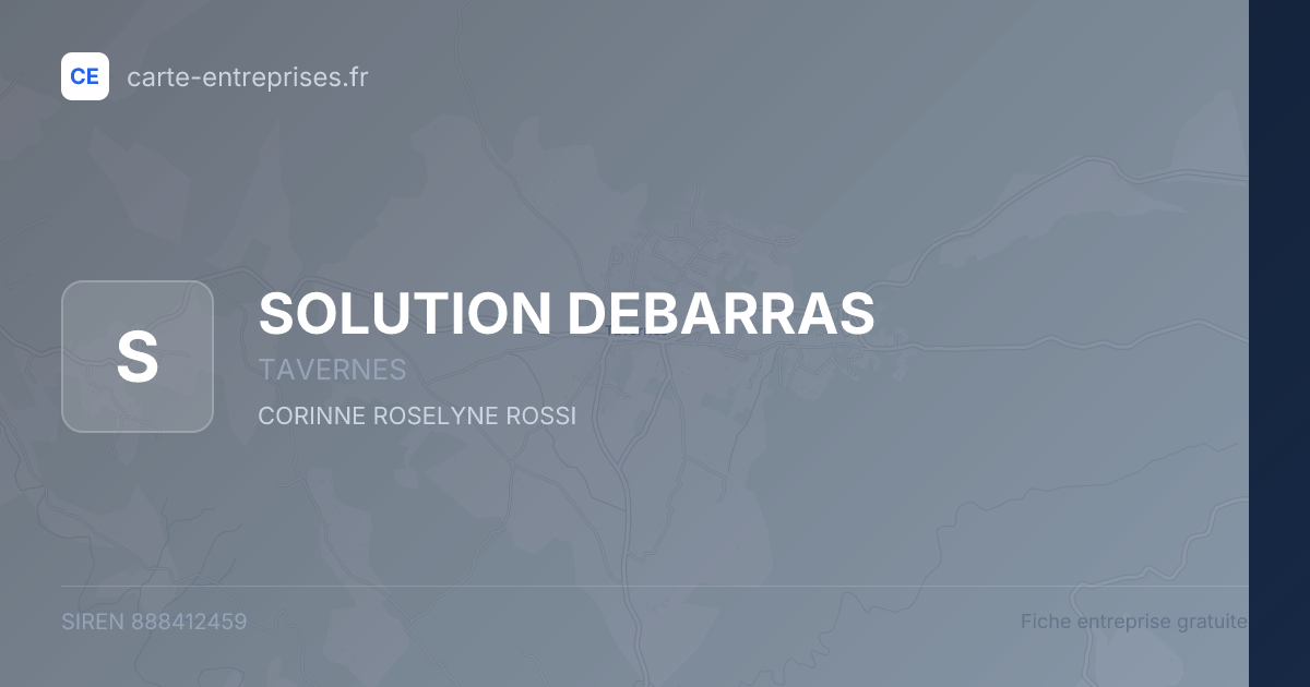 SOLUTION DEBARRAS — 888412459 — fiche entreprise