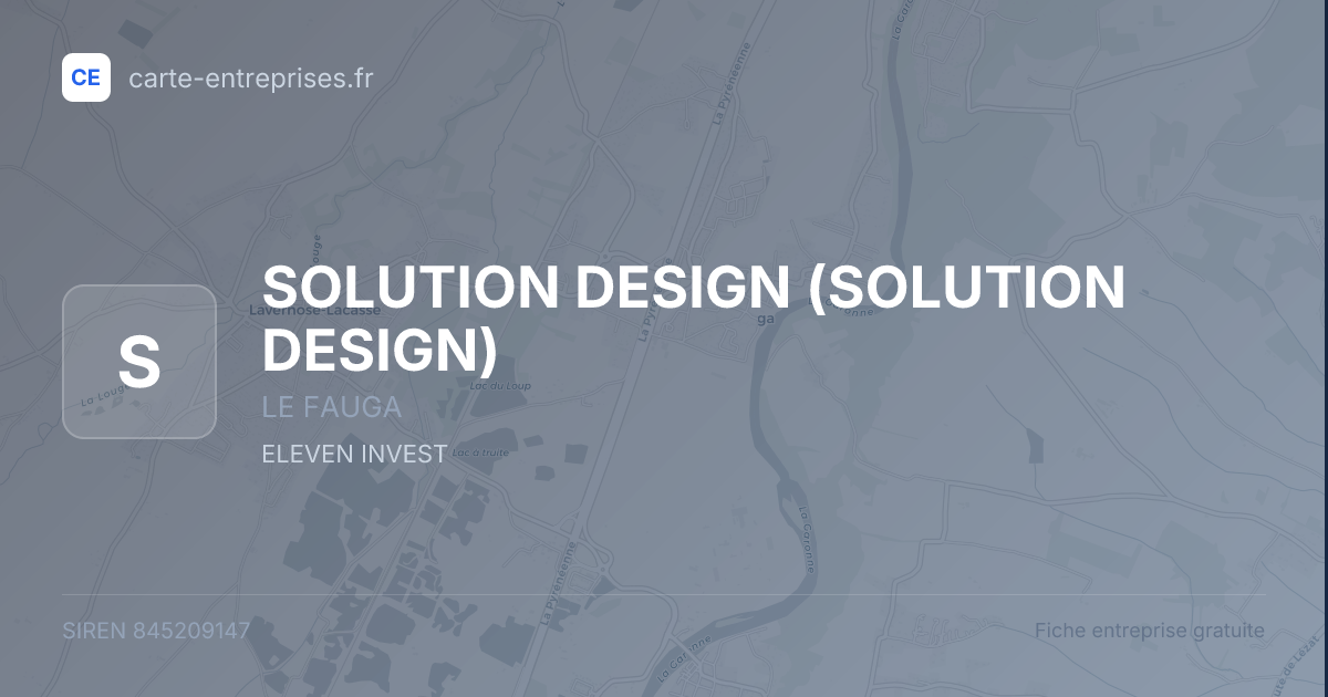 SOLUTION DESIGN — 845209147 — fiche entreprise
