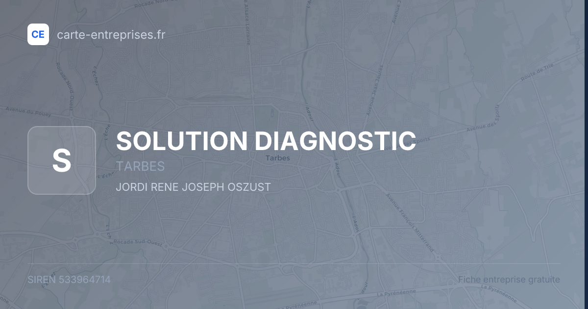 SOLUTION DIAGNOSTIC — 533964714 — fiche entreprise