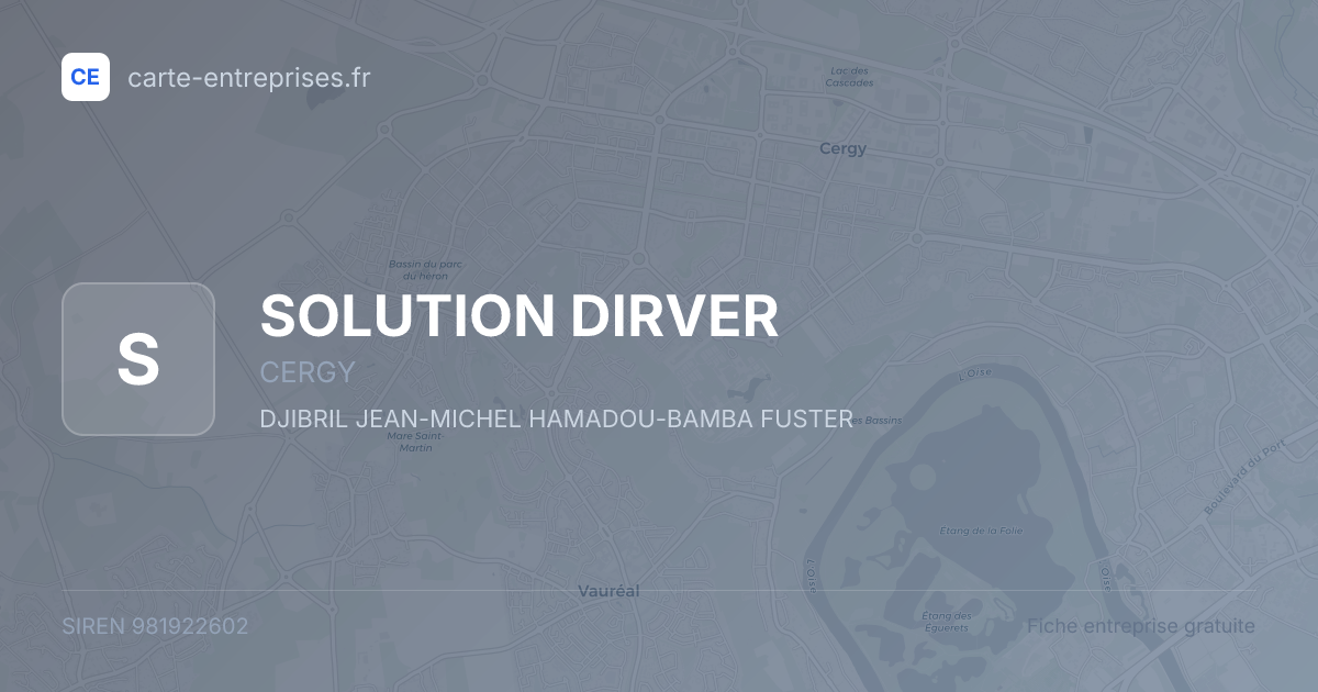 SOLUTION DIRVER — 981922602 — fiche entreprise
