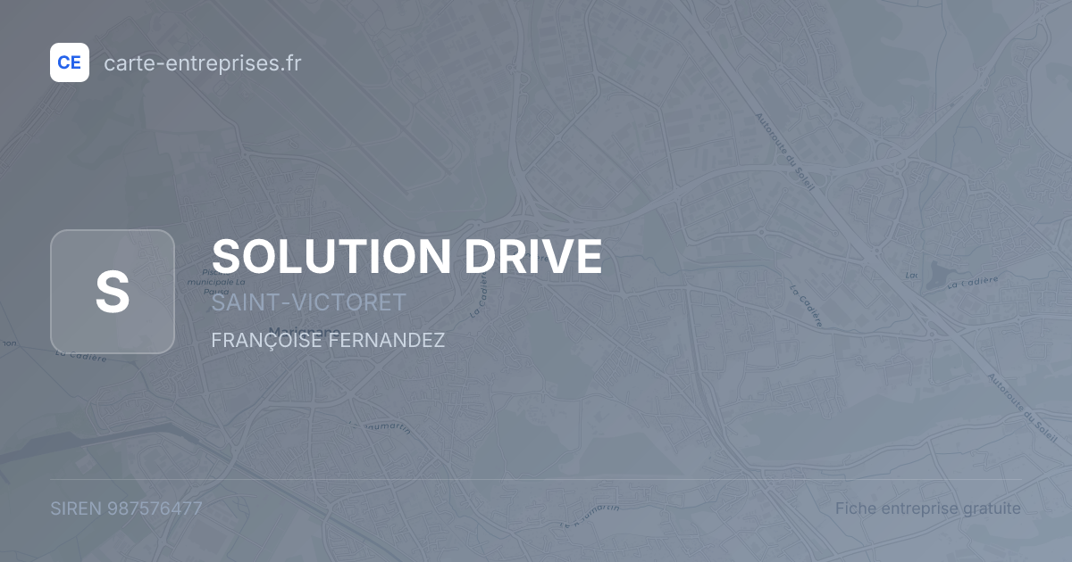 SOLUTION DRIVE — 987576477 — fiche entreprise