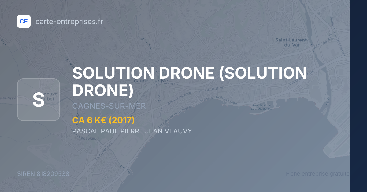 SOLUTION DRONE — 818209538 — fiche entreprise