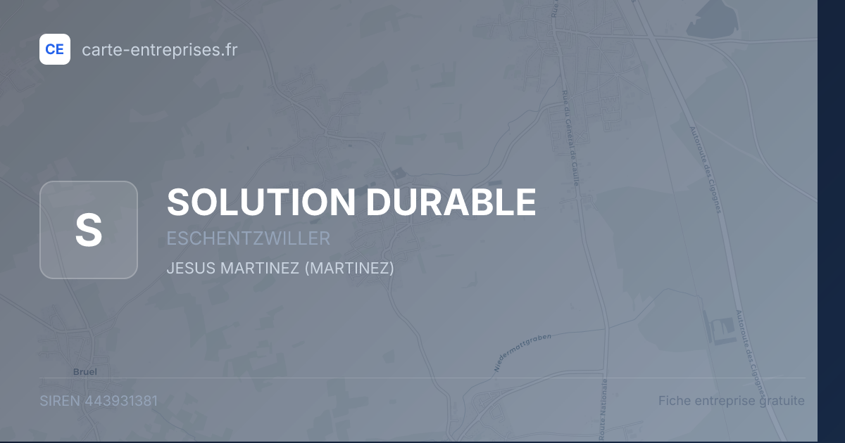SOLUTION DURABLE — 443931381 — fiche entreprise