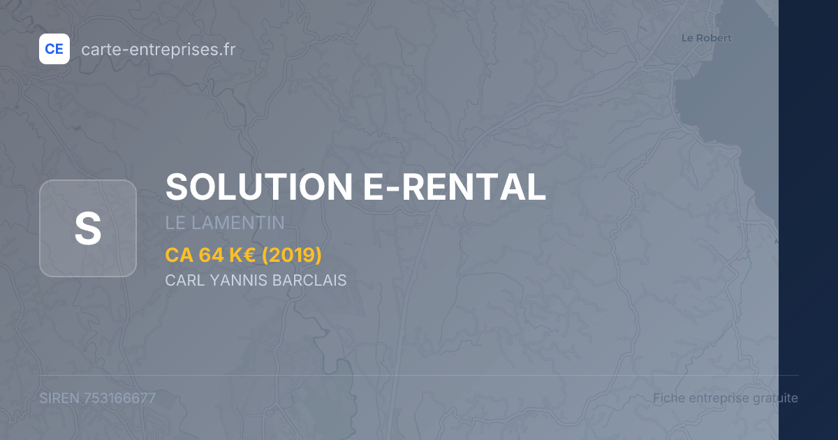 SOLUTION E-RENTAL — 753166677 — fiche entreprise