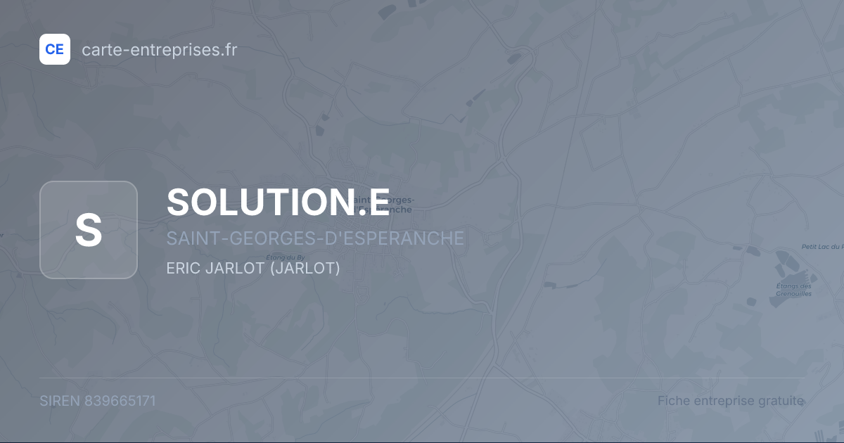 SOLUTION.E — 839665171 — fiche entreprise