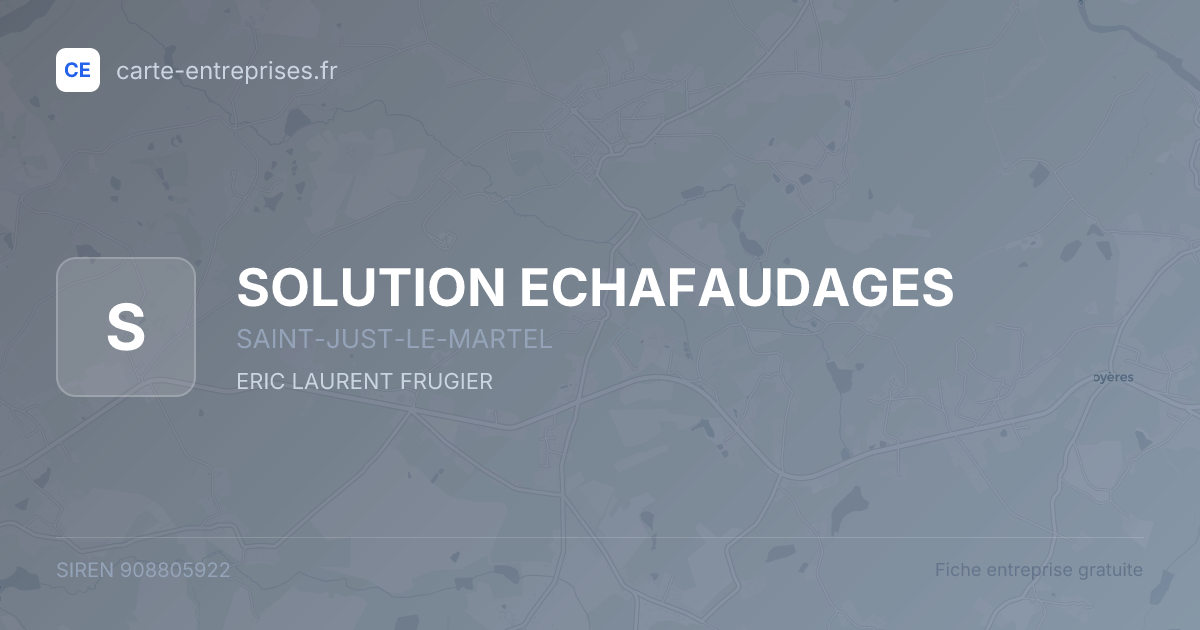 SOLUTION ECHAFAUDAGES — 908805922 — fiche entreprise