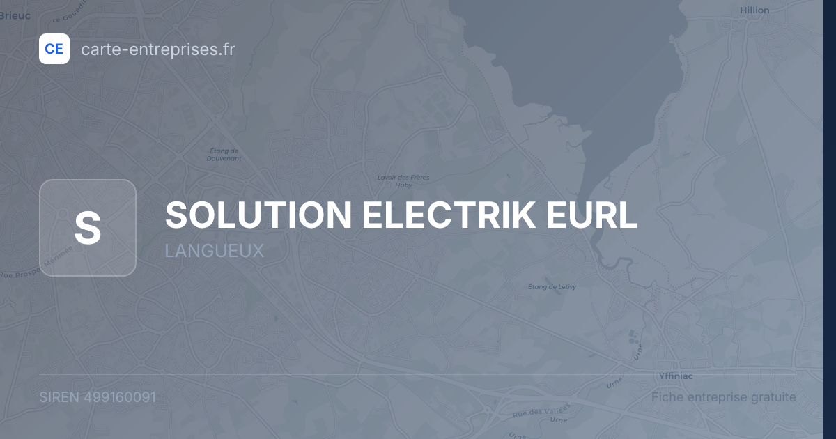 SOLUTION ELECTRIK EURL — 499160091 — fiche entreprise
