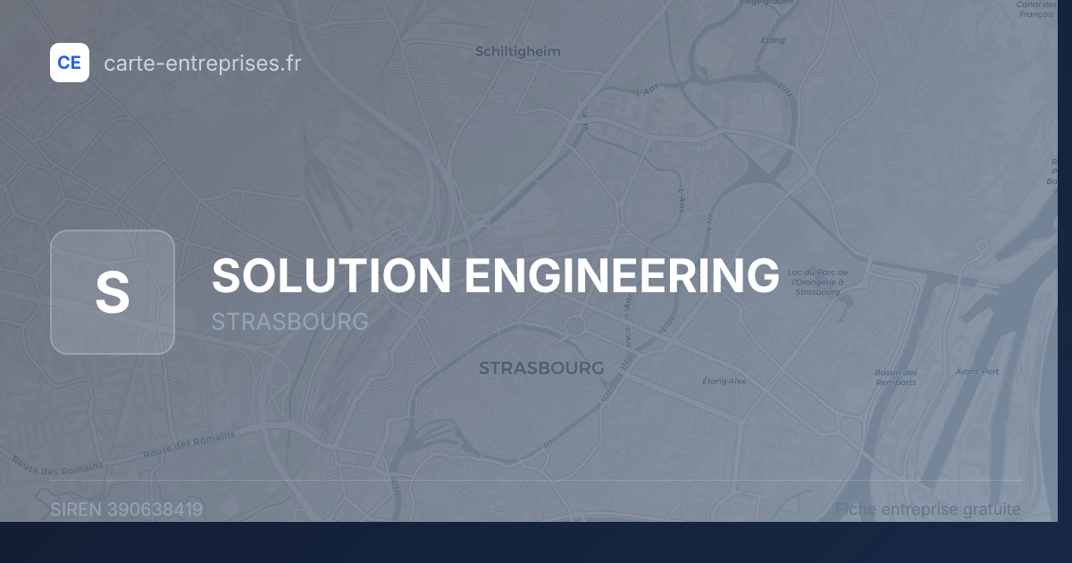 SOLUTION ENGINEERING — 390638419 — fiche entreprise