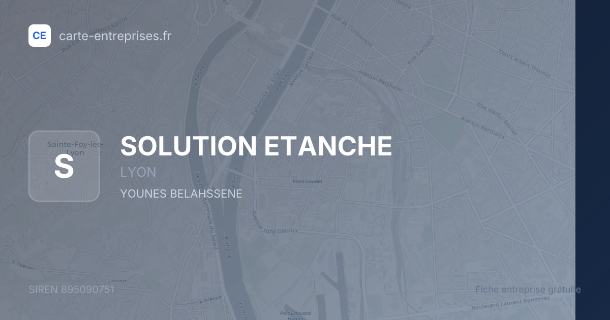 SOLUTION ETANCHE — 895090751 — fiche entreprise