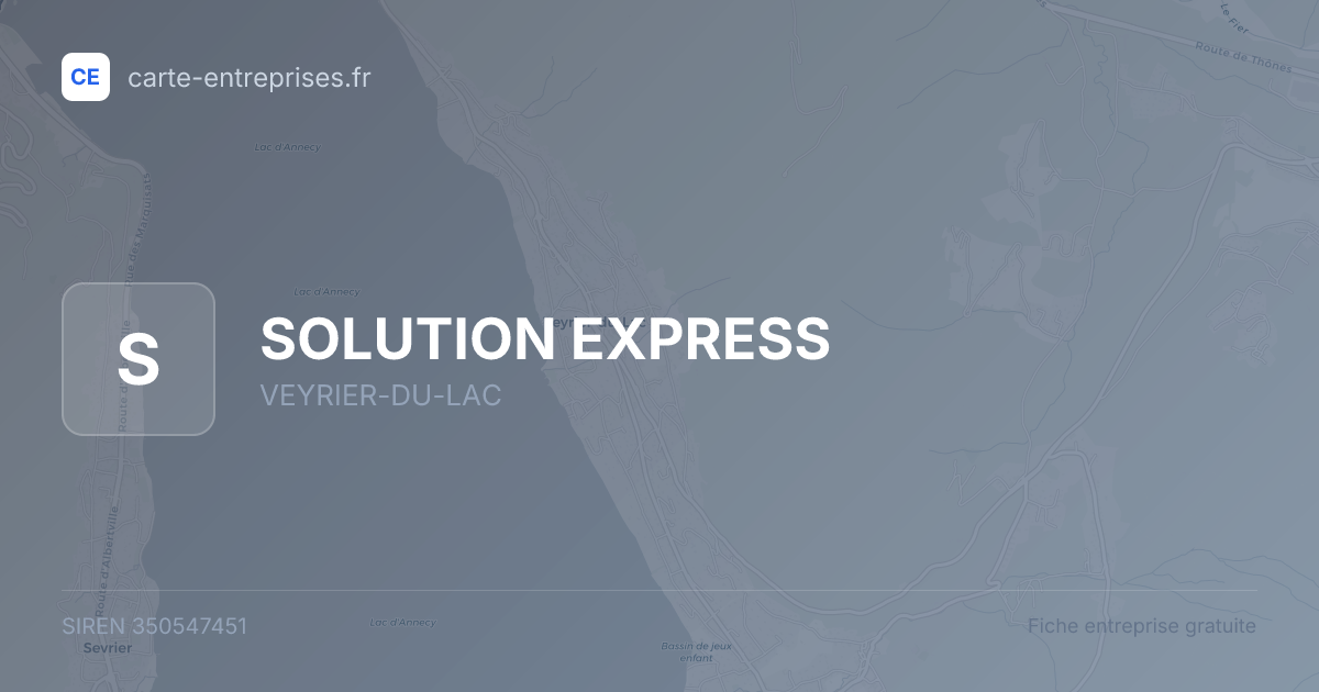 SOLUTION EXPRESS — 350547451 — fiche entreprise