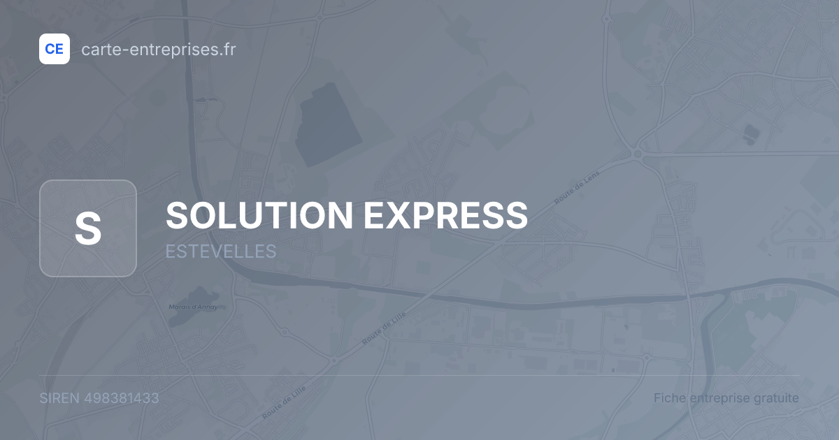 SOLUTION EXPRESS — 498381433 — fiche entreprise