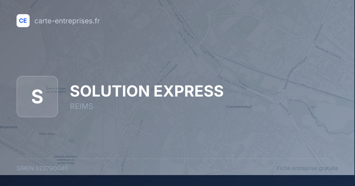 SOLUTION EXPRESS — 523790046 — fiche entreprise