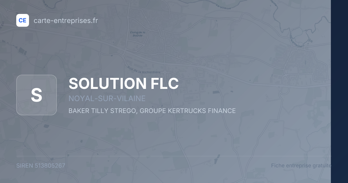 SOLUTION FLC — 513805267 — fiche entreprise