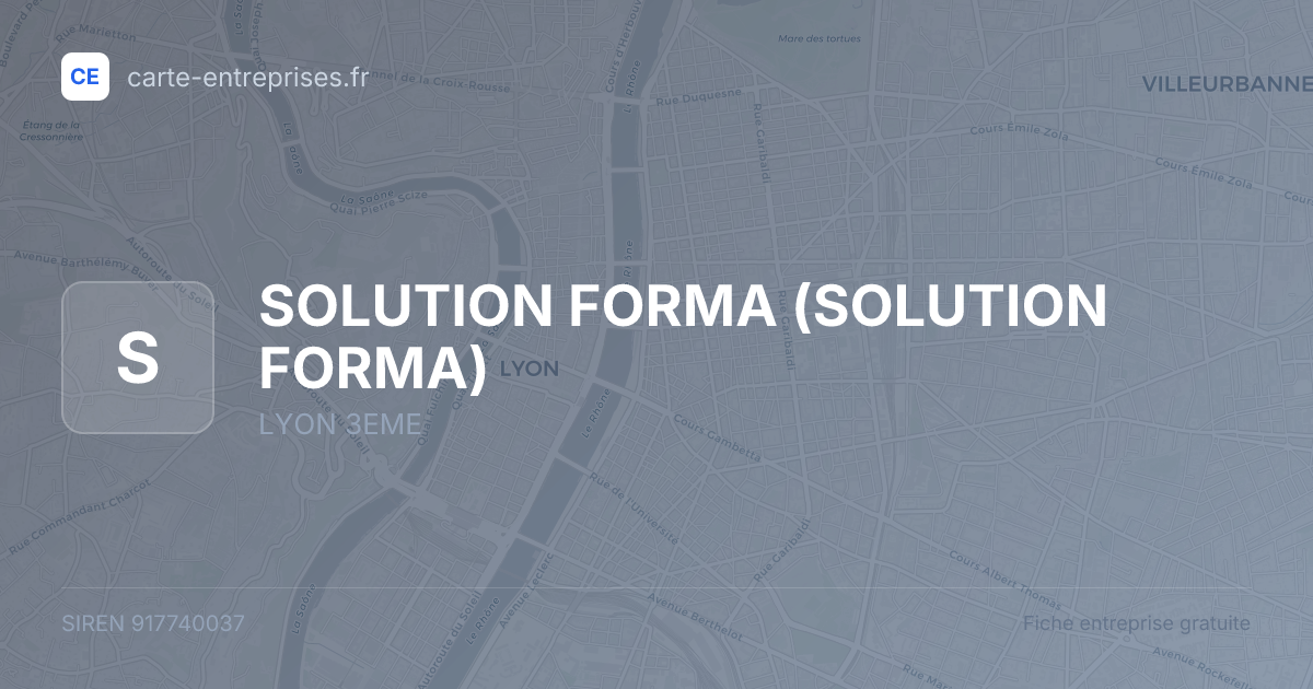 SOLUTION FORMA — 917740037 — fiche entreprise