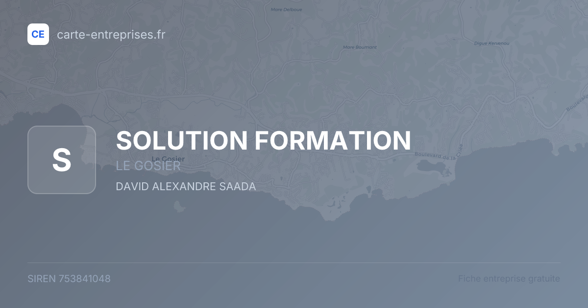 SOLUTION FORMATION — 753841048 — fiche entreprise