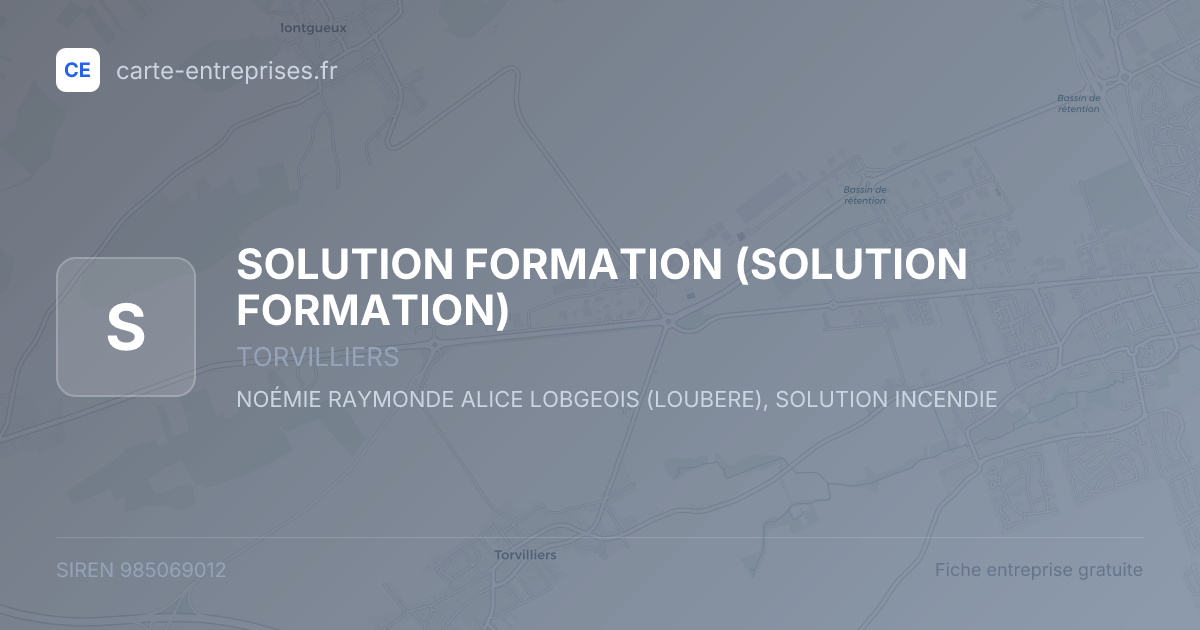 SOLUTION FORMATION — 985069012 — fiche entreprise