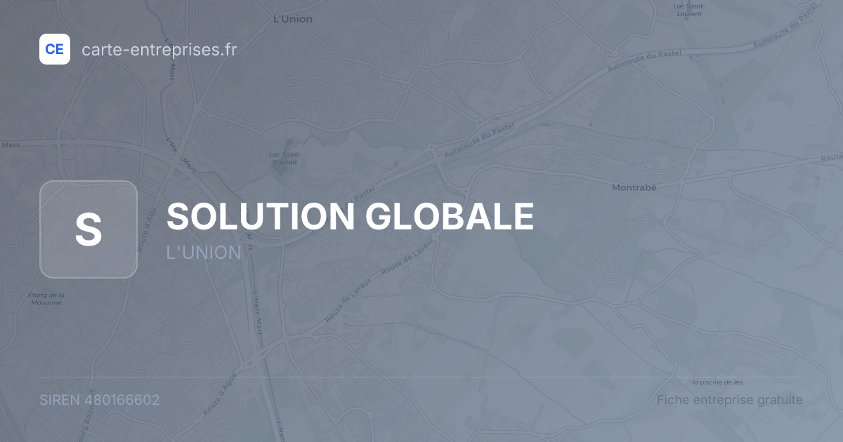 SOLUTION GLOBALE — 480166602 — fiche entreprise
