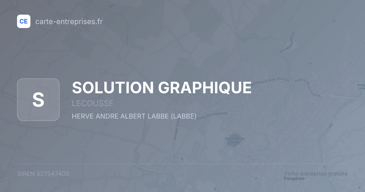 SOLUTION GRAPHIQUE — 527547400 — fiche entreprise