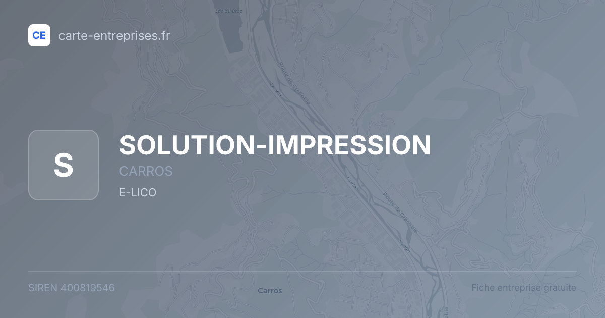 SOLUTION-IMPRESSION — 400819546 — fiche entreprise