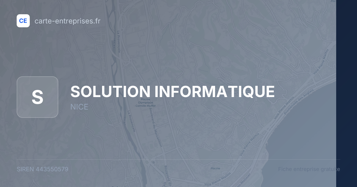 SOLUTION INFORMATIQUE — 443550579 — fiche entreprise