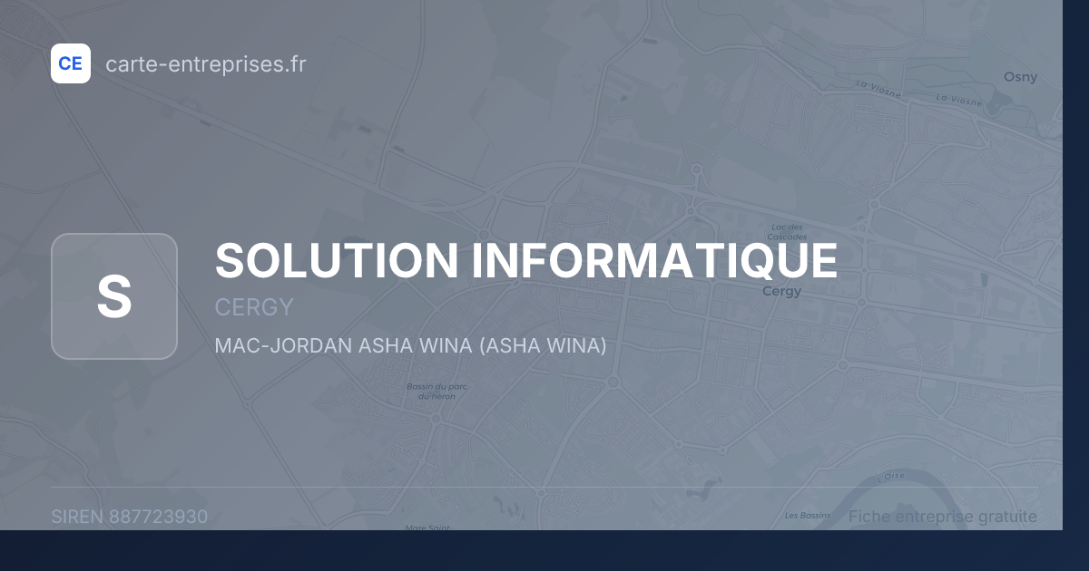SOLUTION INFORMATIQUE — 887723930 — fiche entreprise