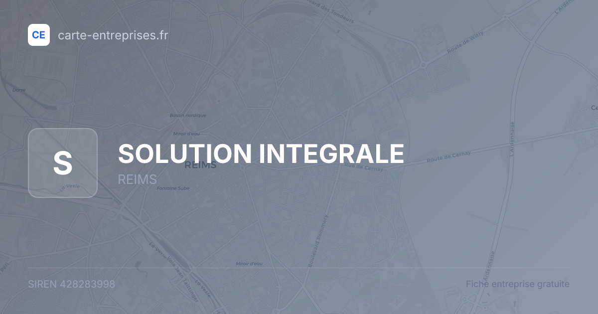SOLUTION INTEGRALE — 428283998 — fiche entreprise