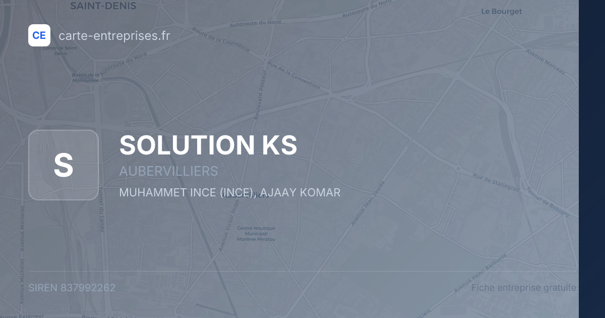 SOLUTION KS — 837992262 — fiche entreprise