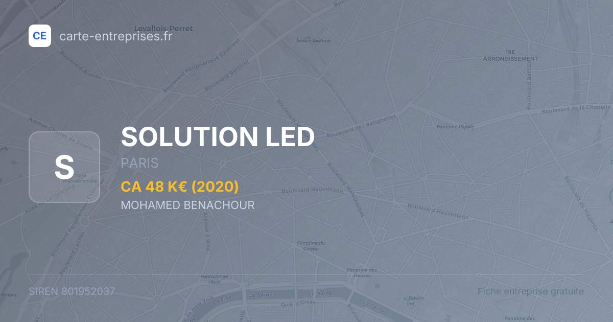 SOLUTION LED — 801952037 — fiche entreprise