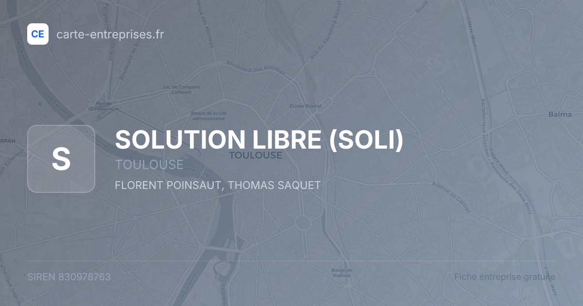 SOLUTION LIBRE (SOLI) — 830978763 — fiche entreprise