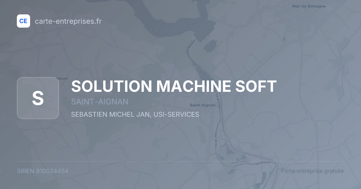 SOLUTION MACHINE SOFT — 910024454 — fiche entreprise