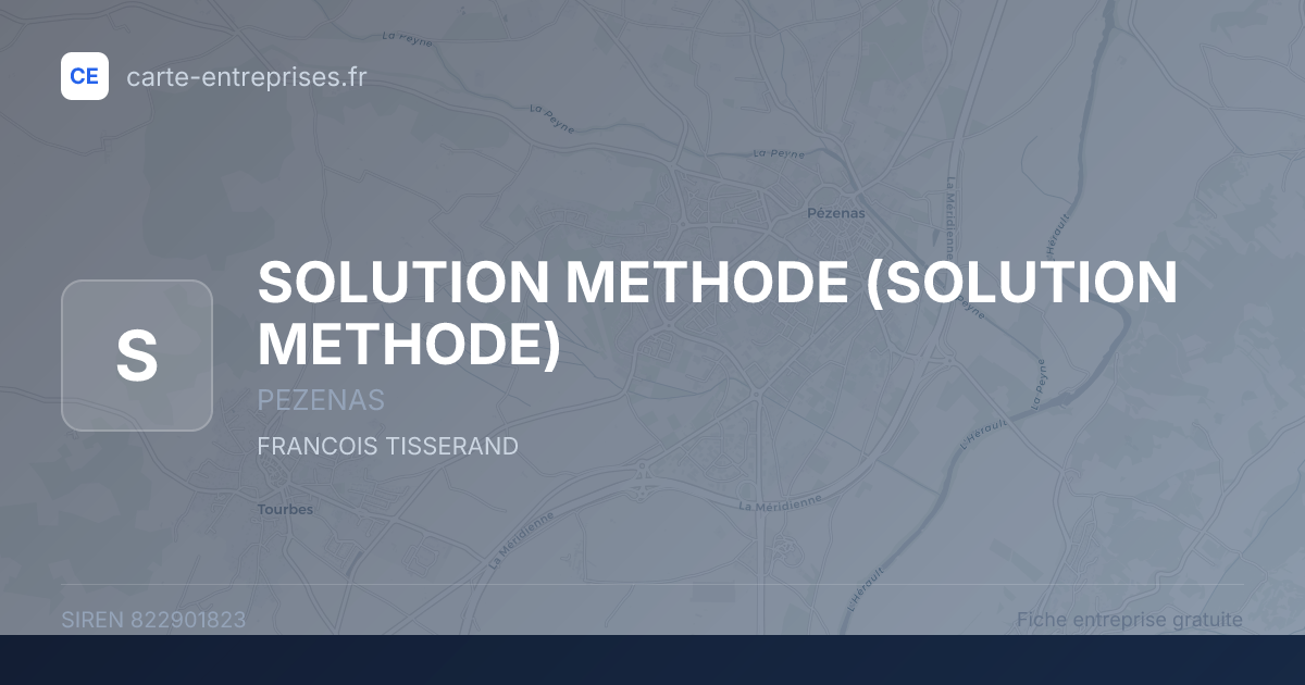 SOLUTION METHODE — 822901823 — fiche entreprise