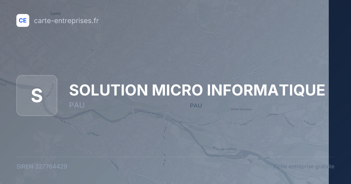 SOLUTION MICRO INFORMATIQUE — 327764429 — fiche entreprise