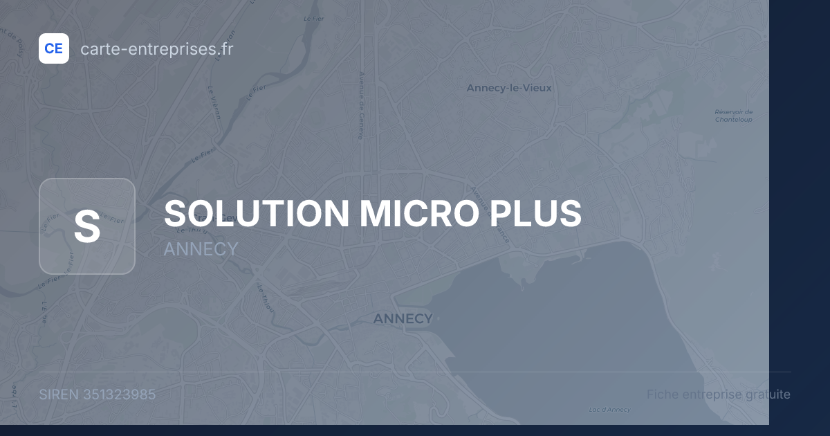 SOLUTION MICRO PLUS — 351323985 — fiche entreprise